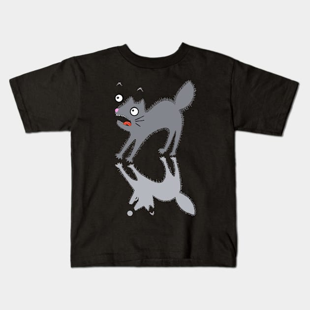 Scaredy Cat Kids T-Shirt by SoozieWray